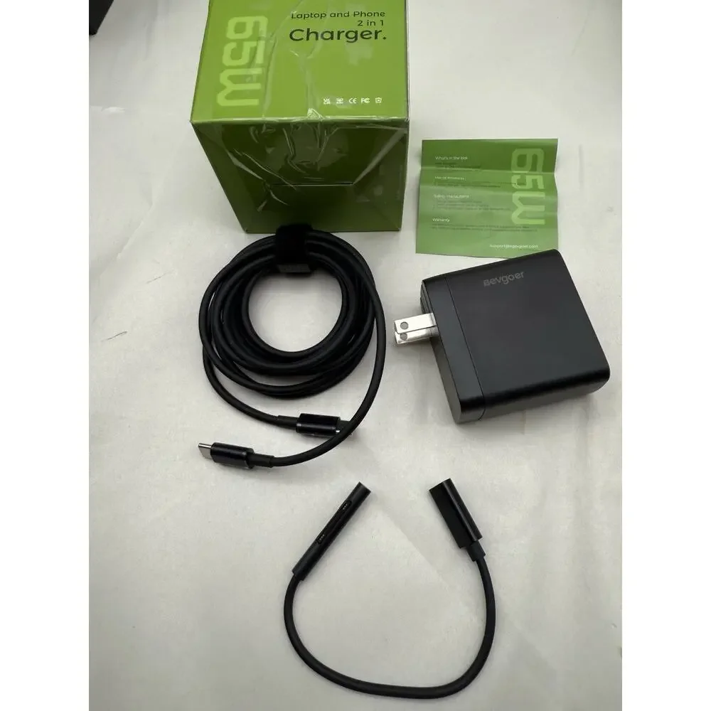 2 in 1 65W Laptop & phone Charger, For Microsoft Windows Surface Charger *READ..